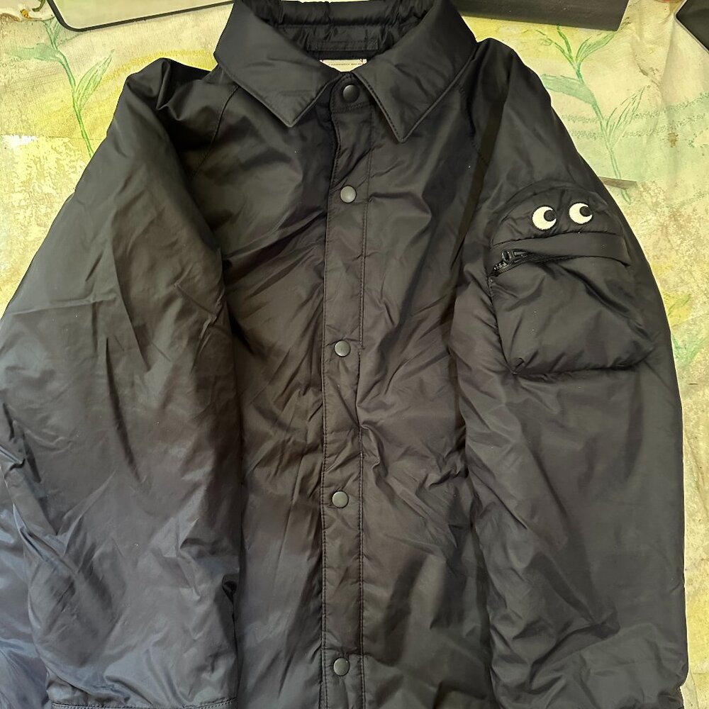 Rare Anya Hindmarch x Uniqlo Kid's Navy Blue Pufftec Jacket Size 130 Age 7-8 Jap
